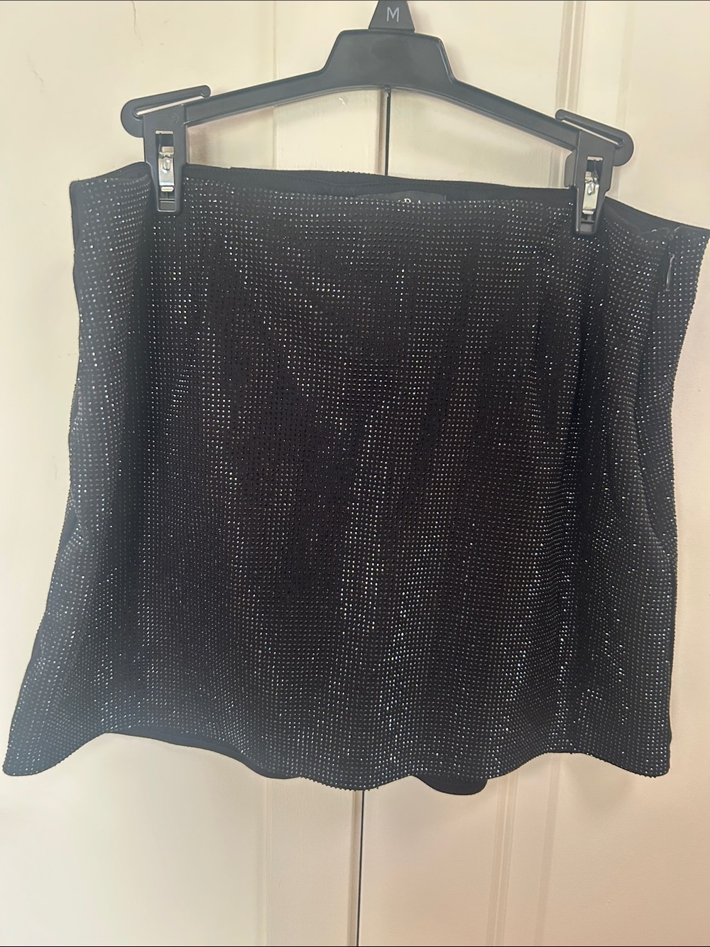 AKIRA Black Sparkle Mini Skirt with side zipper XL